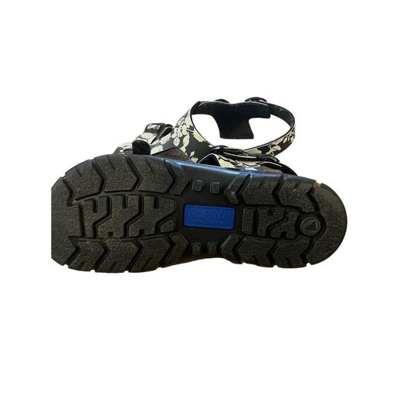 Alpro by Birkenstock Black Gizeh Royal Python Floral Sandals Size 7M - Picture 5 of 7